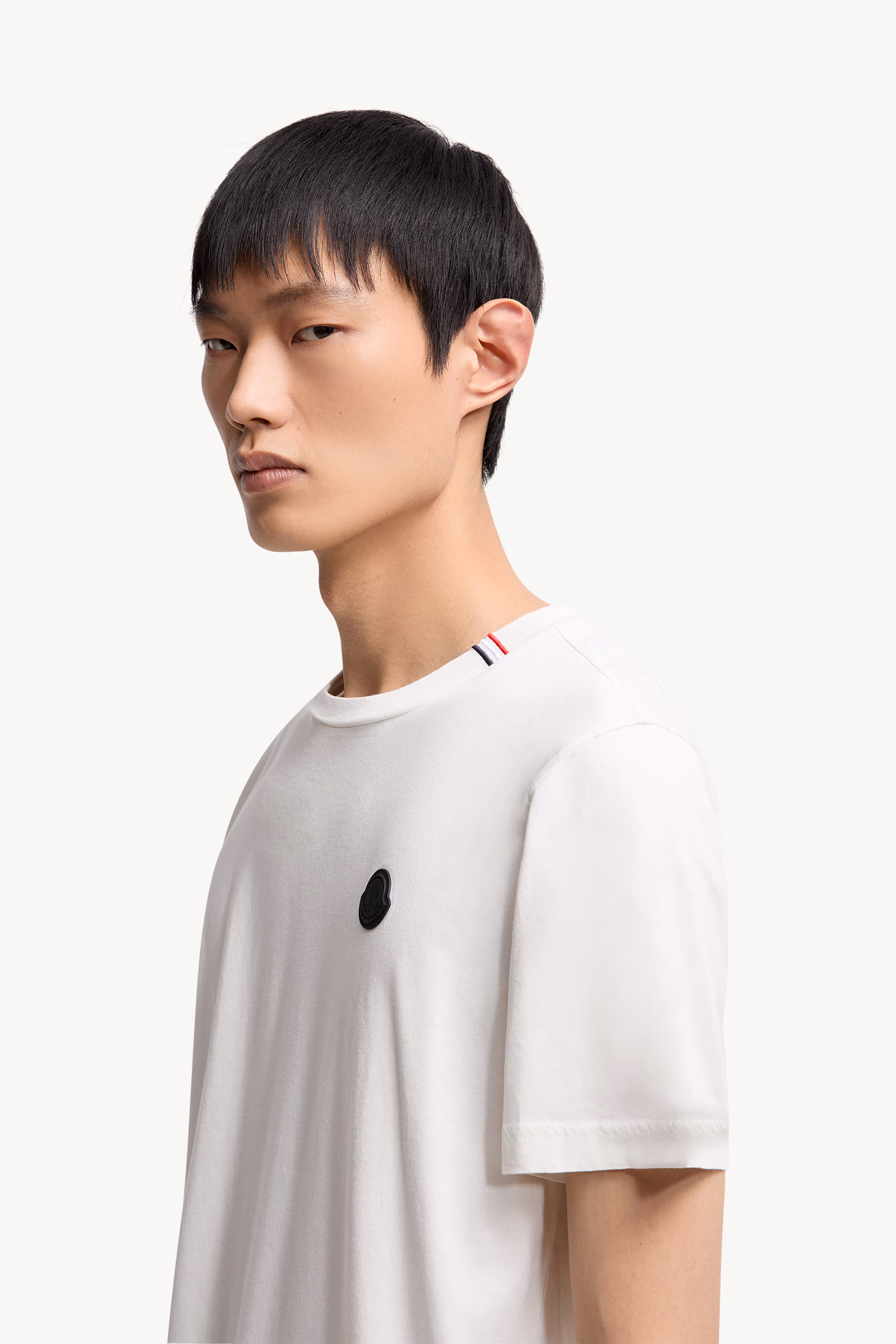 Cotton T-Shirt Men White Moncler 4